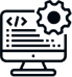 Ícone de uma computador em  uma página web
