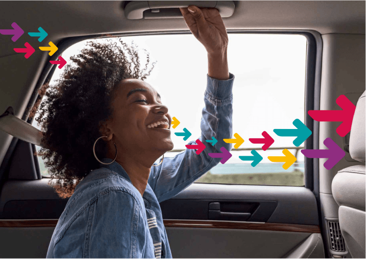 Embracon e Sem Parar - Mulher viajando de carro